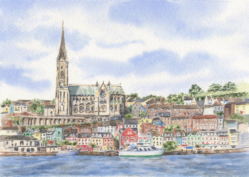 Cobh Ireland Painting Watercolor Original Or Giclee Print, Cobh County Cork Print, Irish Art, Ireland Painting, Irish Gift, Ireland Gift - Leigh Barry Watercolors