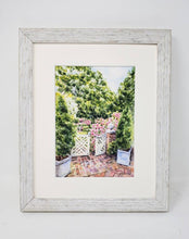 Load image into Gallery viewer, Amy&#39;s Garden: Garden Watercolor painting giclee print, Landscape painting, print, cottage garden painting, framed art print, cottage decor
