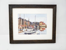 Load image into Gallery viewer, Honfleur France Honfleur Harbor Watercolor Painting Print or Original Vieux Basin Leigh Barry Watercolors - Leigh Barry Watercolors
