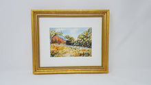 Load image into Gallery viewer, Fallston: Red barn painting watercolor painting country scene framed art autumn print landscape wall decor barn print Leigh Barry Watercolors - Leigh Barry Watercolors
