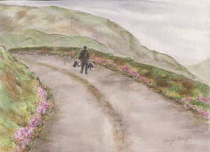 Heading Home Ireland landscape watercolor Irish art Irish painting Dingle Ireland giclee print original painting - Leigh Barry Watercolors