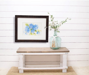 Hydrangeas 2: watercolor floral painting flower watercolor hydrangea painting wall decor home decor floral painting blue flowers framed art - Leigh Barry Watercolors