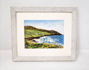 Irish Seaside Ireland Watercolor Painting Print Or Original Irish painting Giclee reland Irish art Irish cottage island painting ocean - Leigh Barry Watercolors