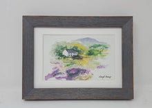 Load image into Gallery viewer, Framed Mini County Kerry: Giclee print Ireland painting print Irish cottage watercolor miniature landscape watercolor print Irish art - Leigh Barry Watercolors
