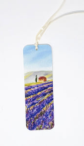 Lavender bookmark lavender painting original watercolor bookmark gift for booklover small gift idea lavender art lavender gift idea - Leigh Barry Watercolors