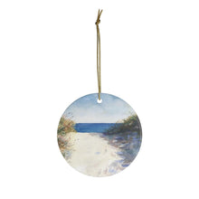 Load image into Gallery viewer, Ocean Painting Christmas Ornaments Beach ornament beach path art beach decor gift for beach lover beach tree ornament beach painting ocean - Leigh Barry Watercolors
