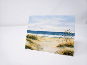 Beach notecards watercolor beach note cards blank greeting cards blank note cards original art notecards blank cards with envelopes art card - Leigh Barry Watercolors