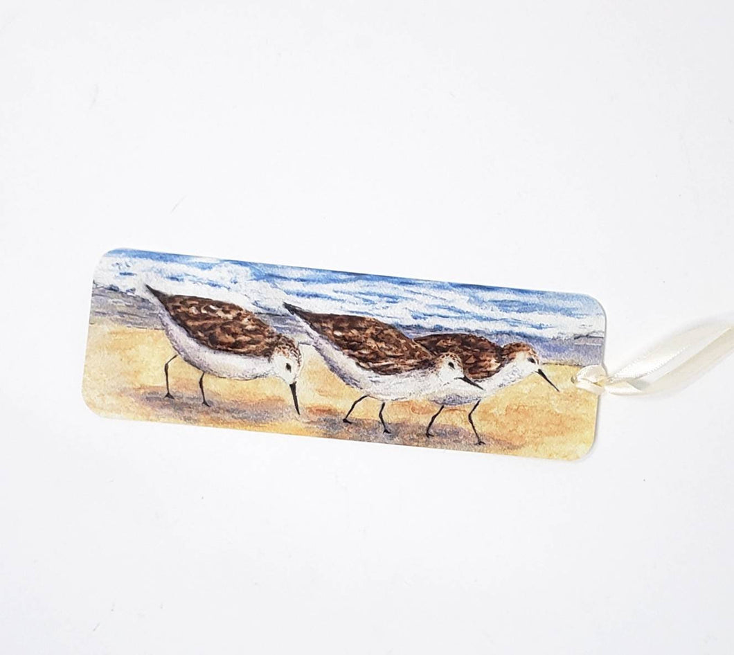 Sandpiper Painting Bookmark Beach Art Bookmarker gift for booklover beach painting gift beach print sandpiper art stocking stuffer booklover - Leigh Barry Watercolors