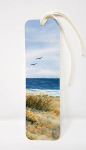 Beach Bookmark beach watercolor bookmarker ocean art bookmark art print bookmarker beach painting - Leigh Barry Watercolors