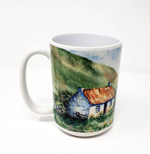 Irish Mug Ireland mug Irish Coffee Mug Latte Mug Camp Mug Ireland gift Irish Cottage Irish gift Ireland watercolor painting Irish art Celtic - Leigh Barry Watercolors