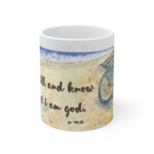 Load image into Gallery viewer, Be Still And Know That I Am God Coffee Mug Prayer Quote Mug Bible Verse Coffee mug Inspirational quote gift for mom Jewish quote Christian - Leigh Barry Watercolors
