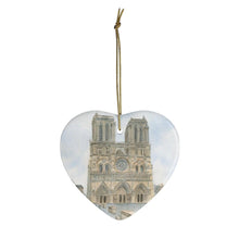 Load image into Gallery viewer, Notre Dame Cathedral Paris Christmas Ornament Paris France Ceramic Ornaments Notre Dame gift Notre Dame painting Notre Dame Paris painting - Leigh Barry Watercolors
