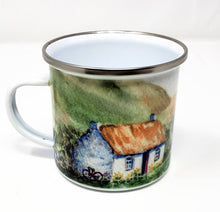 Load image into Gallery viewer, Irish Mug Ireland mug Irish Coffee Mug Latte Mug Camp Mug Ireland gift Irish Cottage Irish gift Ireland watercolor painting Irish art Celtic - Leigh Barry Watercolors
