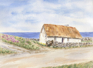 Inisheer: Ireland watercolor painting, Irish painting, Ireland print, Irish art,Irish cottage, Ireland wall art, Irish wall decor Ireland - Leigh Barry Watercolors