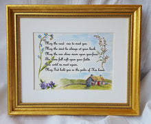 Load image into Gallery viewer, Irish Blessing print Irish gift framed Irish blessing Irish wall art Ireland landscape painting framed Irish art - Leigh Barry Watercolors
