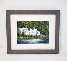 Load image into Gallery viewer, Kylemore Abbey Ireland Connemara Ireland Galway Irish Painting Ireland Art Irish Gift Ireland Gift Framed Art Ireland Landscape Print - Leigh Barry Watercolors
