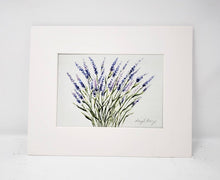 Load image into Gallery viewer, Lavender 3  painting floral framed watercolor print purple floral painting lavender Leigh Barry Watercolors wedding gift kitchen wall art - Leigh Barry Watercolors
