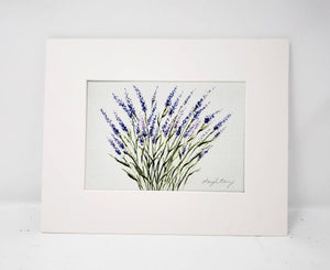 Lavender 3  painting floral framed watercolor print purple floral painting lavender Leigh Barry Watercolors wedding gift kitchen wall art - Leigh Barry Watercolors