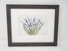 Load image into Gallery viewer, Lavender 3  painting floral framed watercolor print purple floral painting lavender Leigh Barry Watercolors wedding gift kitchen wall art - Leigh Barry Watercolors
