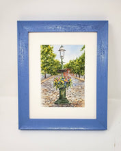 Load image into Gallery viewer, Nantucket Main Street Fountain watercolor prints or original watercolor Nantucket art print Cape Cod painting Nantucket planter painting - Leigh Barry Watercolors
