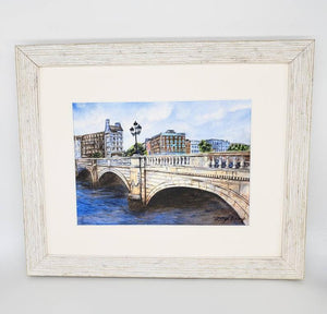 O'Connell Bridge, Dublin Ireland Watercolor Prints or Original Painting, River Liffey Dublin print, Irish art, Ireland landscape, Dublin Art