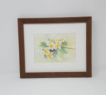 Load image into Gallery viewer, Plumeria: floral watercolor giclee print archival yellow flowers home decor wall art - Leigh Barry Watercolors
