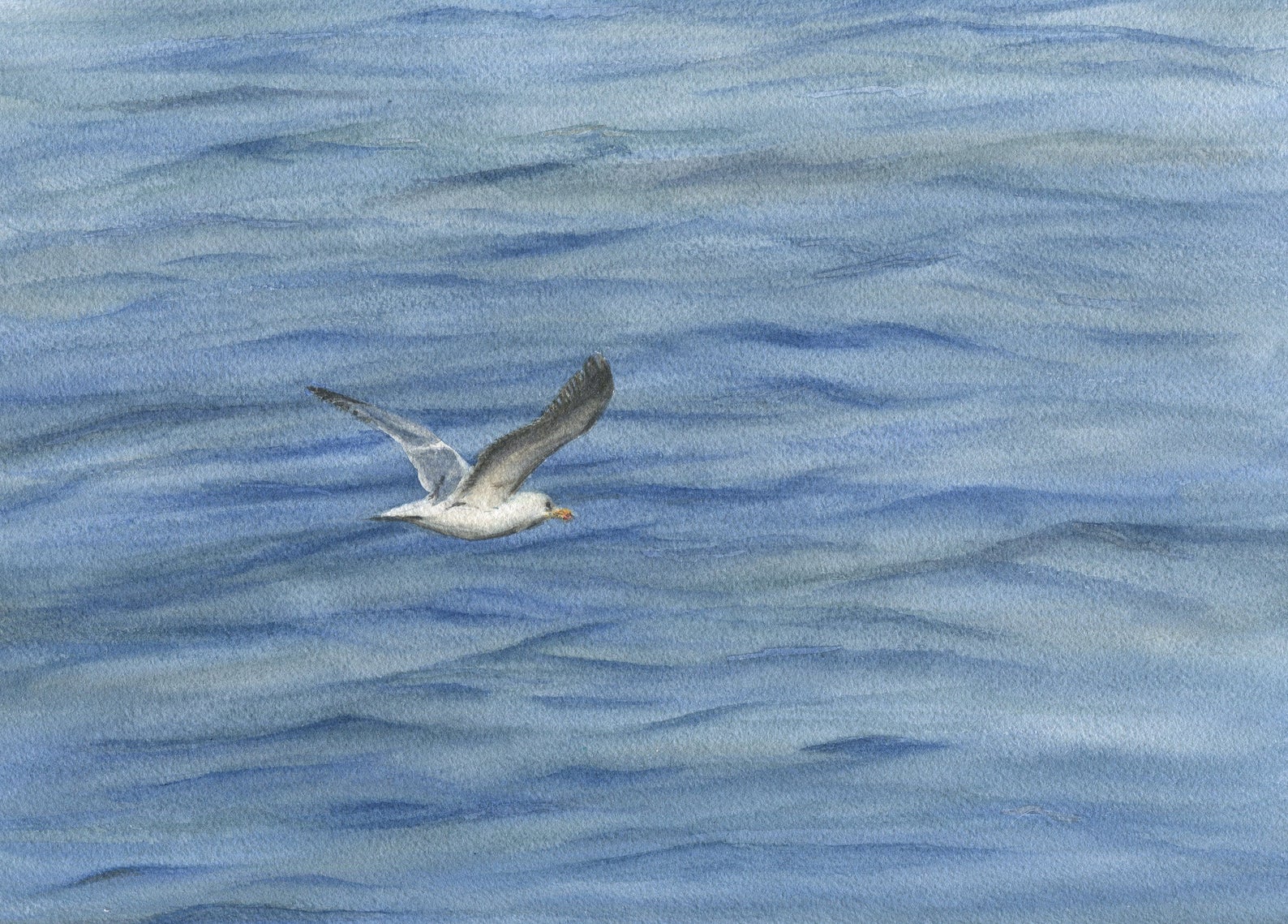 Watercolor painting,Watercolor,Watercolor art,Original painting,Original art,Aquarelle,Wall hanging,Watercolour,The journey of sold the seagulls