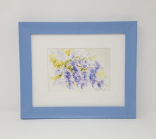 Load image into Gallery viewer, Wisteria:watercolor floral painting purple flowers giclee print archival original art framed art wall decor summer flowers bathroom decor - Leigh Barry Watercolors
